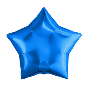 Фольгированная синяя звезда - Шары и праздники
