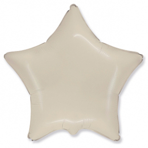 Фольгированная кремовая звезда  - Шары и праздники