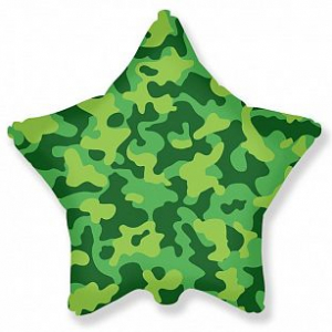 Фольгированная звезда камуфляж - Шары и праздники