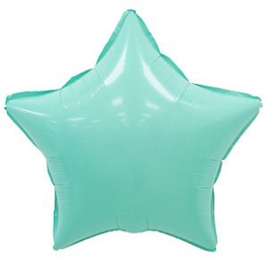 Фольгированная звезда мятная макарун - Шары и праздники