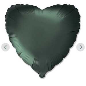 Фольгированное Сердце Темно - изумрудный  - Шары и праздники